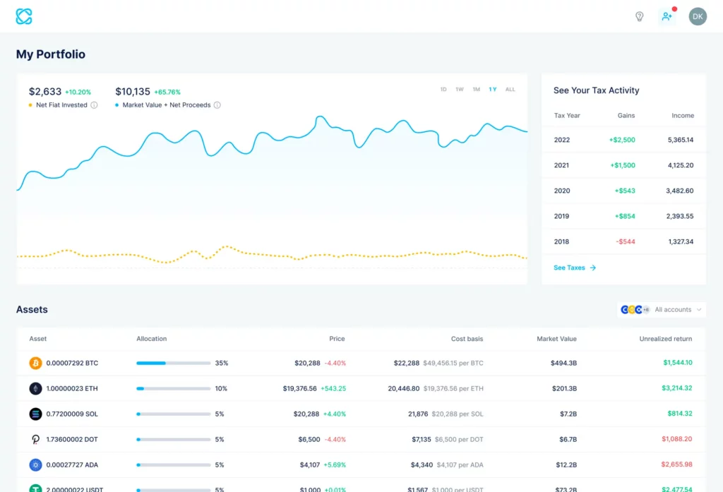 CoinLedger Portfolio Tracker
