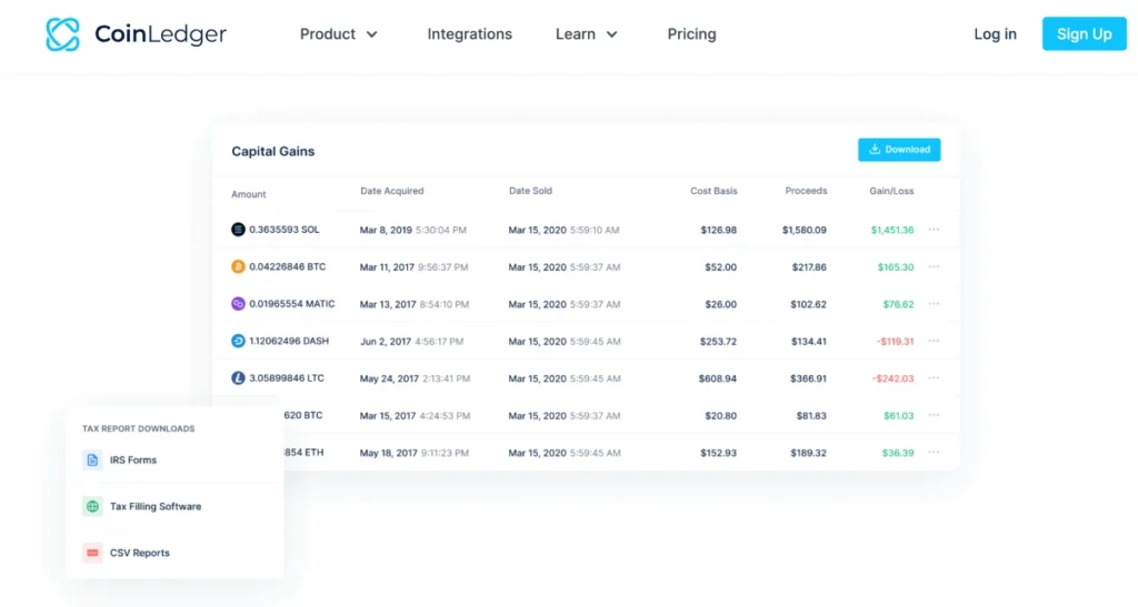 Data Import CoinLedger